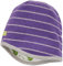 loud + proud Unisex Kinder Wendemütze Ringel, GOTS Zertifiziert Beanie-Mütze, Violet, 51-52 EU