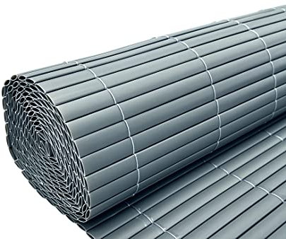 Outgarden PVC-Sichtschutzzaun/Sichtschutzmatte Grau 500 x 150 cm