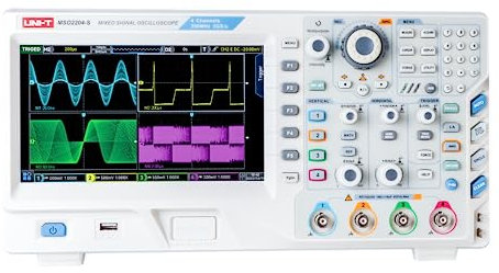 UNI-T MSO2102S Digital Oscilloscope, 2 Channel, 16 Digital Channel,100MHz, 2Gsa/s, 56Mpts, 1,000,000wfms/s, touch screen, 2-channel arbitrary wave generator