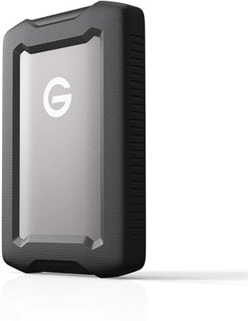 SanDisk PROFESSIONAL G-Drive ArmorATD 4 TB (Mobile Festplatte, All-Terrain Festplatte, USB-C-fähig, bis 130 MB/s, für Mac und Windows, Wasser- und staubfest)