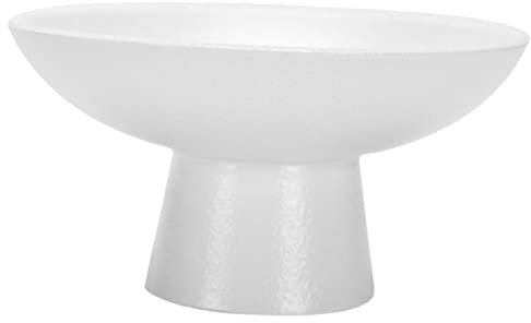 Tofficu Bol en Céramique Bol Décoratif Blanc De 5 Pouces Petit Bol sur Pied pour Comptoir De Cuisine Tables De Salle À Manger Bol sur Pied