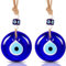SEABABOO 2PCS Türkisches blaues Auge Evil Eye Amulett Blaue Augen Schlüsselanhänger Evil Eye Auto Hängeornament Evil Eye Ornament Amulett Startseite Anhänger Amulette Dekoration Glücksbringer