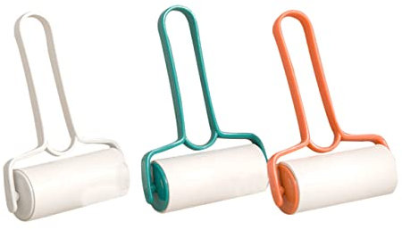 Lint roller,3pcs Roller Hair Sticker Chom Roller Hair Remover Roller Pet Hair Carpet Remover Roller Dog Hair Remover Portable Hair Curler Pet Hair Roller Lint Rollers Hair Removal Furniture Pp (Color
