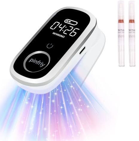 Nagelpilz Lasergerät mit Gelen, 405nm+470nm+650nm+905nm Infrarot-Licht, 1100mAh-Akku, Nagelpilz Behandlungs Gerät für Finger und Fußnägel, Nagelpilz Behandlung Schnell Intensiv
