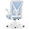 Airchros Bürostuhl, Ergonomischer Schreibtischstuhl mit Einstellbarer Lendenstütze, Hochklappbaren Armlehnen, Höhenverstellbarer Chefsessel Drehstuhl, Netzstuhl mit Wippfunktion, Blau