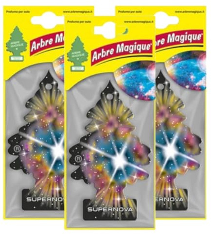 Arbre Magique Profumatore Deodorante Per Auto Supernova (3, Unità)