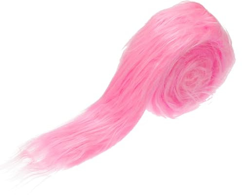 PATIKIL Tissu en Fausse Fourrure Peluche, Bandes Prédécoupées, 150 x 5 cm, Ruban en Fausse Fourrure Moelleuse pour Artisanat DIY, Barbe de Gnome de Noël Halloween, Rose