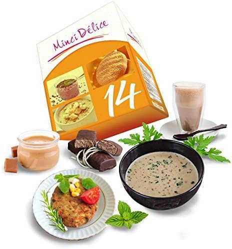 Régime hyperprotéiné sur 14 jours spécial végétariens - Perte de poids jusqu'à 5 kilos - Pack de 33 produits + 1 shaker + 1 guide minceur avec programme détaillé
