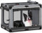 Faltbare Hundebox - 96.5 cm faltbare Hundebox mit weichen Seiten für große Hunde, tragbare Hunde-Reisehütte mit weicher Matte für drinnen und draußen, Grau