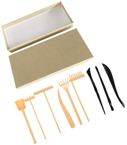 Vaguelly Zen Sand Japanese Style Garden Rake Miniature Rake Set for Desk Decorative for Zen Decor