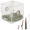 Toddmomy 1satz Acryl-zuchtbox Für Springspinnen Robust Atmungsaktiv Futteröffnung Transparentes Terrarium Für Reptilien Und Insekten Mittelgroß Mit Temperaturaufkleber Für