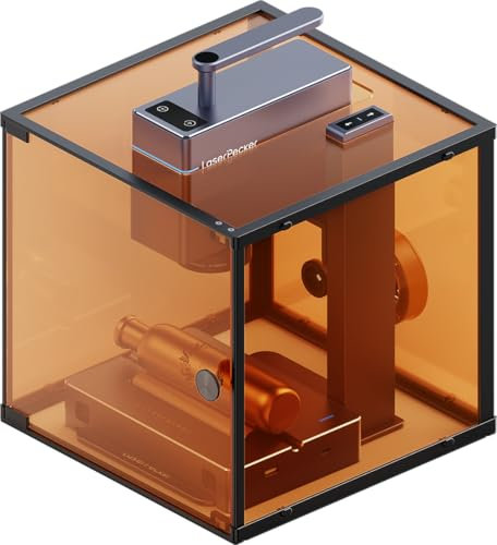 Laserpecker LP3 Grabador láser infrarrojo para metal y plástico, grabado de alta velocidad 1064nm Módulo giratorio de 360° Marcado sin pretratamiento para pequeñas empresas y fabricantes de joyas