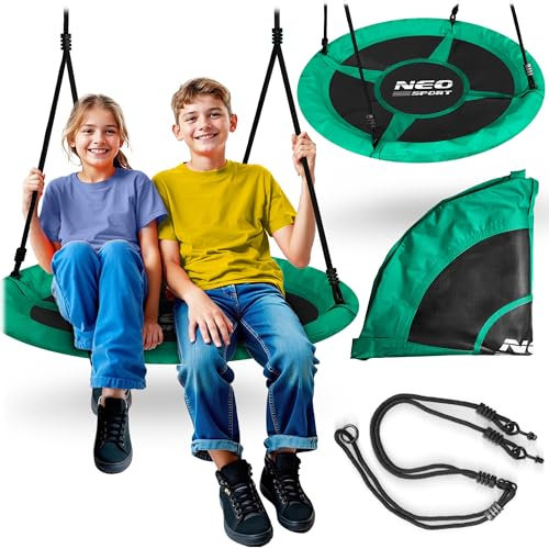 Neo-Sport Schaukel Nestschaukel Outdoor Kinderschaukel 105 cm Tragkraft bis 150 kg Swingo Grün
