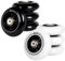 BESTIF Inline skates Rollen Kautschuk Ersatzrollen 4 Stück Set | Hochwertige Inliner Wheels Räder mit Kugellager ABEC 9 (Schwarz, 76x24mm)