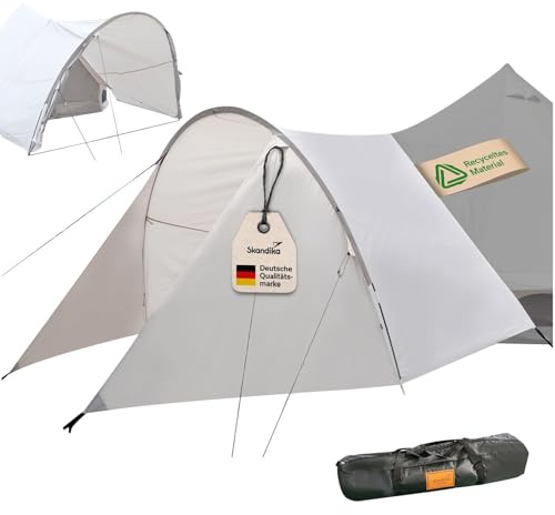Skandika Tipi für 8/10 Personen | Camping Zelt, recyceltes Oxford-Zeltmaterial, 3000 mm Wassersäule, Moskitonetz, eingenähter Zeltboden | Glampingzelt, Festivalzelt, Familienzelt