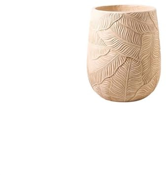 Grandi vasi da fiori in cemento a forma di foglia di banano, per interni ed esterni, eleganti vasi decorativi per la casa, di medie dimensioni, ideali per soggiorno, giardino, finitura in argilla