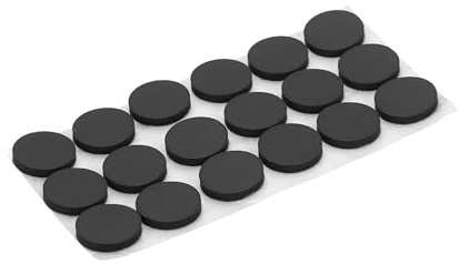 PATIKIL Non Slip Furniture Pads 9/16 (15mm x 2mm), 16 Pcs Adhesive Backed Round Rubber Feet Anti-Scratch Rubber Furniture Grippers for Hardwood Floor Electronics Bed Drawers DIY