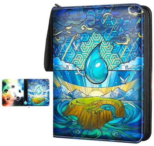 TCGUARD Sammelkarten Album für MTG, für 900 Karten, MTG Binder für Standardkarten, Karten Sammelalbum für YGO/PTCG Spielkarten für Kinder Blau