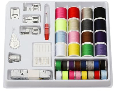 16 Color Sewing Thread Kit with Polyester Threads, All-in-One Sewing Supplies for Beginners, Hand & Machine Sewing, DIY Repairs and Embroidery
