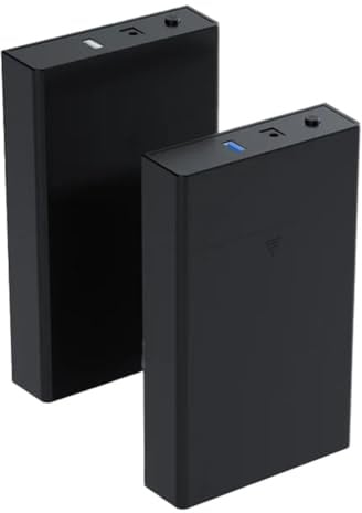 Gosera Caja para Disco Duro Externo de 3,5 Pulgadas con USB 3.0, Lector de Disco Duro, Adaptador de Alta Velocidad para PC, Enchufe de la UE.