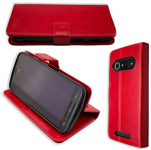 caseroxx Étui pour Doro 8040/8042, Housse Bookstyle en Cuir Artificiel, Rouge