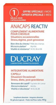 Ducray Anacaps Reactiv Triopack 90 Kapseln