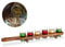 Relaxdays - Tabla de disparo de madera, juego de 3, 18 vasos, placa práctica, medio metro, ideal para regalo, bandeja, color marrón