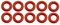 10x O-Ring 6x3mm Rot Silikon Dichtung Innen 6mm Außen 12mm universell einsetzbar (Wassertank)