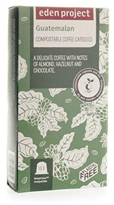 THE EDEN PROJECT 30 Guatemalan Nespresso Compatible Coffee Pods - 100% Rainforest Alliance Certified Premium Guatemalan Arabica - Climate Neutral - 3 x 10 packs of Home Compostable Capsules
