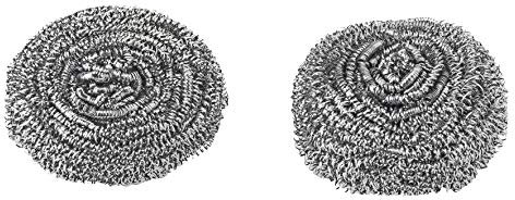 VIGAR Lot de 2 pièces de Rechange pour Brosse à Vaisselle avec éponge en métal, Gris, Moyen