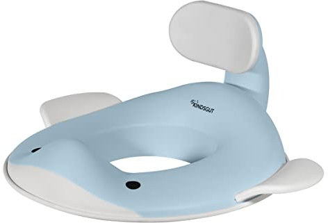 Kindsgut Toiletten-Aufsatz Wal für Kinder, kinderfreundliches Wal-Design, in dezenten und modernen Farben, frei von Schadstoffen und kindgerecht, Hellblau