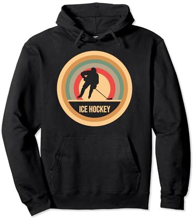 Retro Vintage Eishockey Geschenk für Eishockeyspieler Pullover Hoodie
