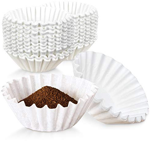 FMP Brands [1000 Pack] Coffee Filters 12 Cups Size - White Decanter Style Brewer - Large Disposable Eco-Friendly Commercial Paper Basket Coffee Filter for Home, Cafes, Restaurants, and Offices Use