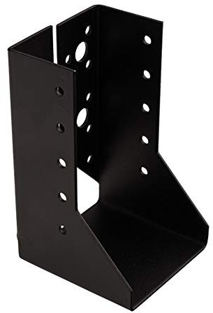 Robuster schwarzer dekorativer Plansch-Balken-Aufhänger (48 x 96 x 75 x 2 mm)
