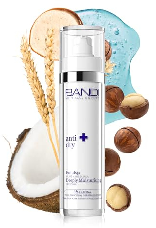 Bandi - Anti-Dry Gesichtsemulsion, Hyaluronsäure Creme für Trockene Haut | Tiefenwirksame Feuchtigkeitspflege mit Ectoin und Kokosöl, Stärkt die Hautbarriere und Mindert Feine Trockenheitsfalten