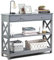 COSTWAY Tavolo Consolle con Cassetto, Tavolo da Ingresso a 3 Ripiani, Tavolino per Divano per Ingresso Soggiorno Camera da Letto, Stile Vintage Industriale (Grigio)