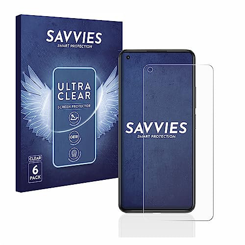 savvies Protector Pantalla para Xiaomi Mi 11 Lite 5G (6 Unidades) Película Ultra Transparente