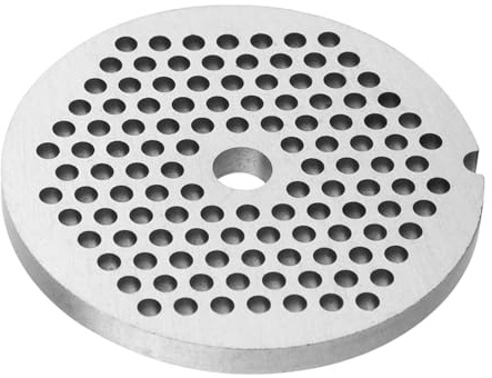 Fleischwolfplatte 3mm Edelstahl Nr. 8 - Universal Lochscheibe für Fleischwolf, Wurstmacheraufsatz und Küchenmixer, Fleischwolfscheibe mit 3mm kleinen Löchern ideal für Hackfleisch und Wurstherstellung