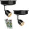 Shineled Wandstrahler, wandstrahler innen, led lampe batteriebetrieben, led leuchte mit batterie, 4 Dimmstufen Timer 4000K Warmweiß 2Pack (Black)