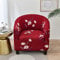 Highdi Sesselschoner Sesselüberwurf mit Elastisch Stretch Husse, Club Chair Einsitzer Schonbezug Sofabezug mit hoher Dehnung Sessel für Clubsessel Loungesessel Cocktailsessel (rote Blume)
