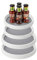 YAYODS 4 Pack Lazy Susan Turntable Cupboard Organiser, Non-Skid 360 Degree Rotating Spice Rack, Two Large and Two Small Round Pantry Organiser for Kitchen, Countertop, Table, Shelf and Fridge