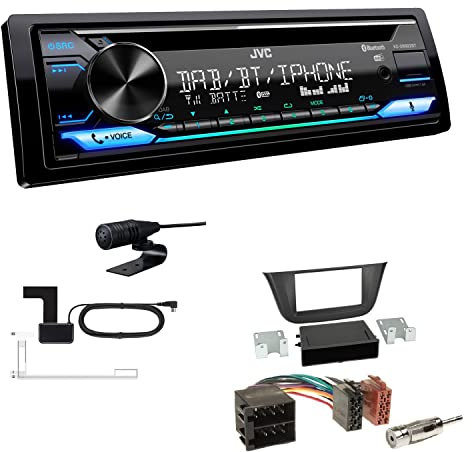 JVC KD-DB922BT 1-DIN Autoradio CD-Receiver Bluetooth DAB+ Digital Radio Einbauset passend für Iveco Daily VI ab 2014 schwarz