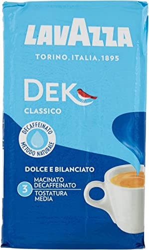 12x LAVAZZA DEK Entkoffeiniert Kaffee 250g gemahlen Italienisch espresso coffee