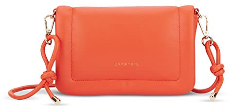 Expatrié Handtasche Damen Klein Rot - Zoe Small - Clutch Tasche aus Veganem Leder - Elegante Kleine Umhängetasche für Hochzeit Ausgehen & Party