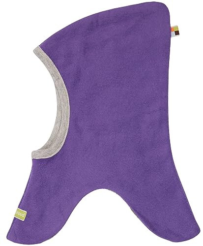 loud + proud Unisex Kinder Lt1 Schlupfmütze Fleece, GOTS Zertifiziert Sturmhaube, Violet, 110/116 EU