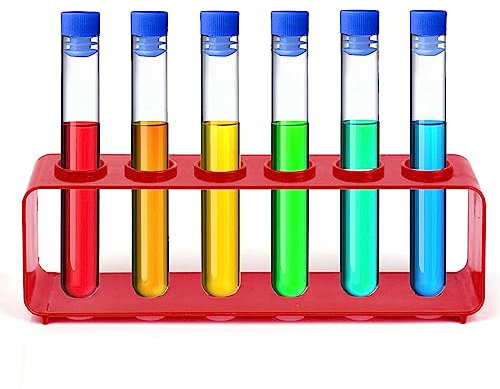 Reagenzgläser Kinder, 7 Pcs Reagenzgläser mit Ständer Kids Water Play wissenschaftliches Spielzeug Home Science Kits für Jungen und Mädchen