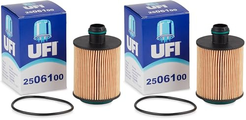 UFI Filters, Filtro Olio 25.061.00, Filtro Olio per Ricambio, Adatto a Auto, Applicabile su Diversi Modelli Alfa Romeo, Citroen,Fiat,Ford,Lancia,Opel, Peugeot, Saab, Suzuki e Vauxhall, Confezione da 2