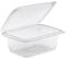 50 barquettes fraicheur avec couvercle à charnière 250 cc en plastique PET pour salade et aliments froids