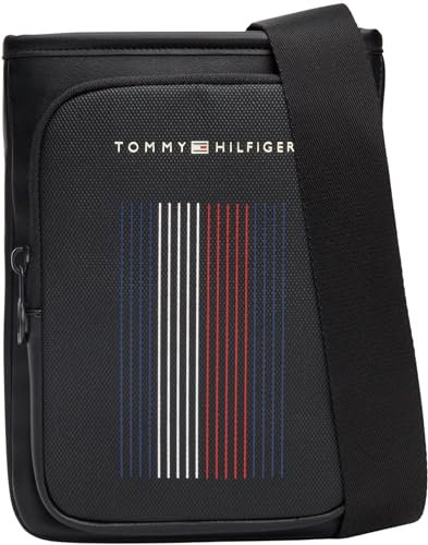 Tommy Hilfiger Herren Crossbody Bag Tasche Foundation Mini Crossover Klein, Schwarz (Black), Einheitsgröße