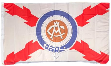 Gemelolandia | Bandera de 90x150 cm con Cruz de Borgoña y Escudo de Futbol 1903